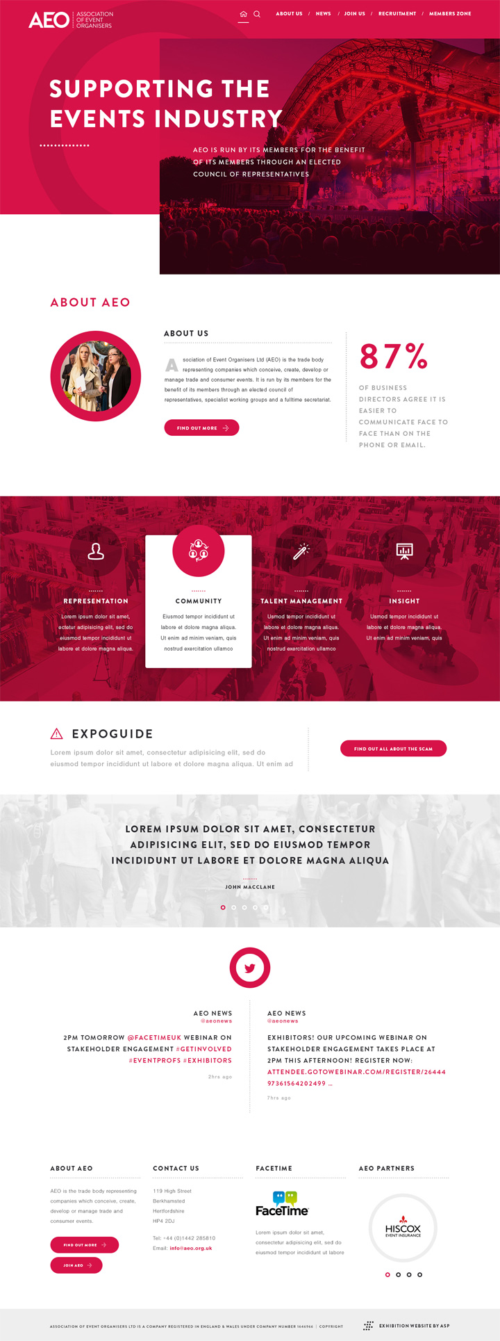 AEO homepage design