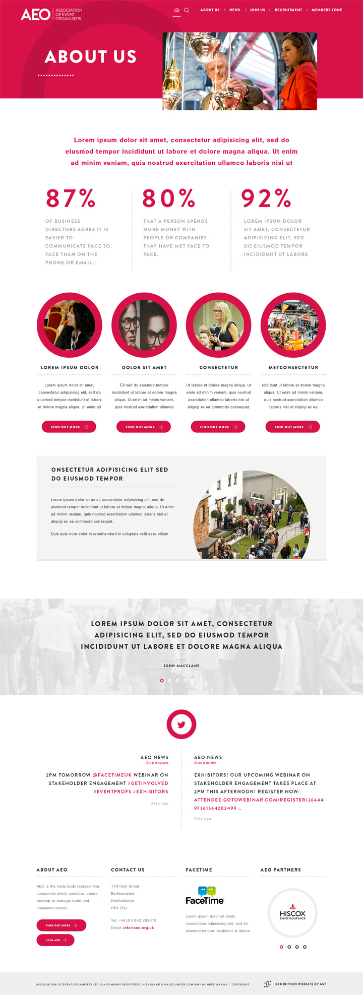 AEO subpage design