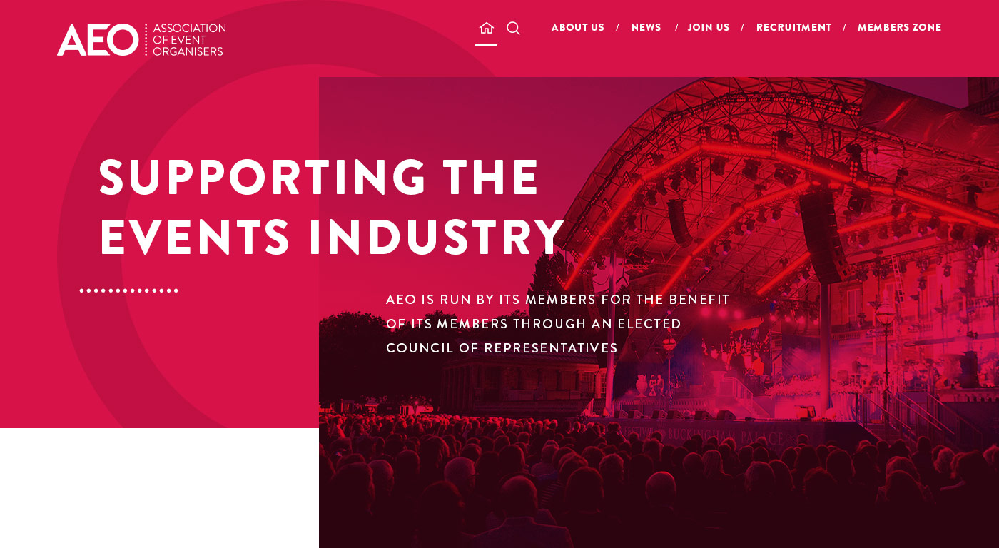Homepage header + hero
