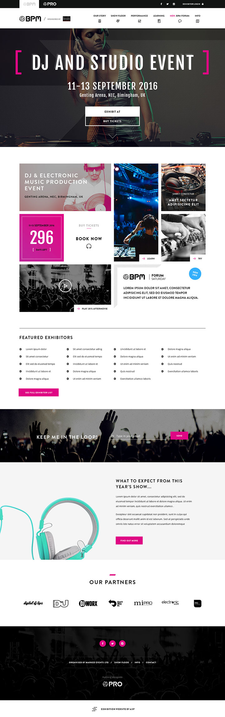 BPM homepage design