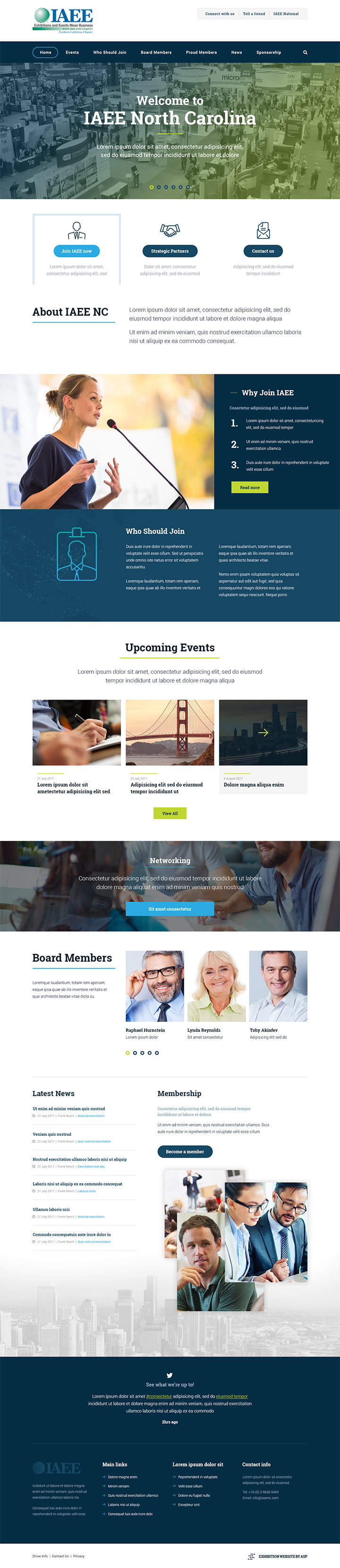 IAEE homepage design